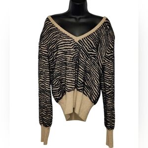 ASTR Tan Black Print Sweater - The Absolute Softest Sweater Ever!